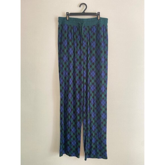 Little Sleepies Men’s M Bamboo Plaid Lounge Pants With Pockets & Button Fly - Picture 1 of 5